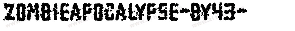 ZombieApocalypse-By43字体转换