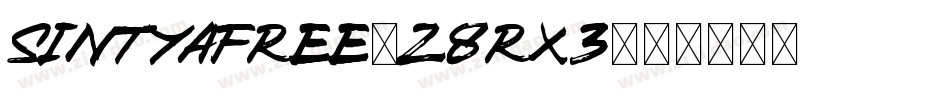 SintyaFree-z8RX3字体转换 SintyaFree-z8RX3字体转换