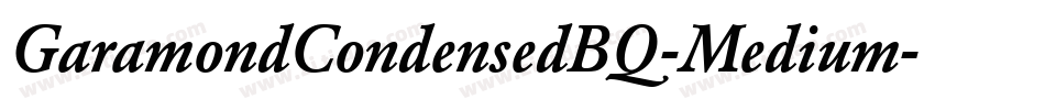 GaramondCondensedBQ-Medium字体转换