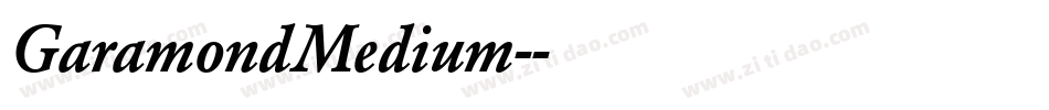 GaramondMedium-字体转换