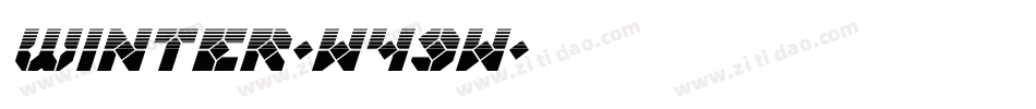 Winter-w49w字体转换