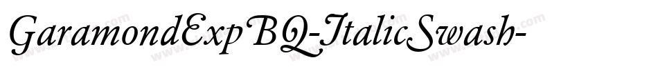 GaramondExpBQ-ItalicSwash字体转换