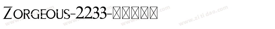 Zorgeous-2233字体转换