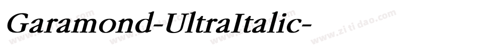 Garamond-UltraItalic字体转换