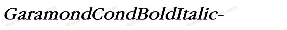 GaramondCondBoldItalic字体转换