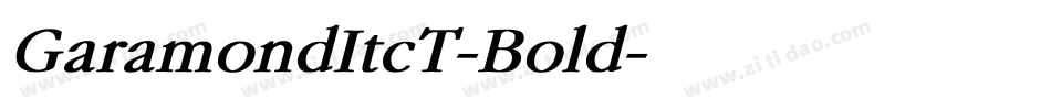 GaramondItcT-Bold字体转换