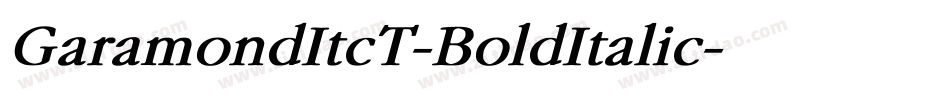 GaramondItcT-BoldItalic字体转换
