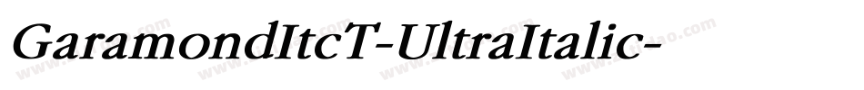 GaramondItcT-UltraItalic字体转换