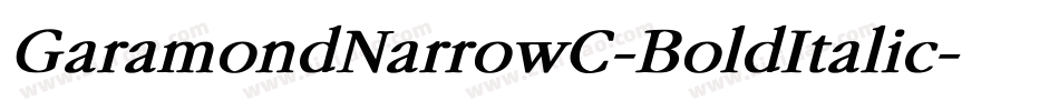 GaramondNarrowC-BoldItalic字体转换
