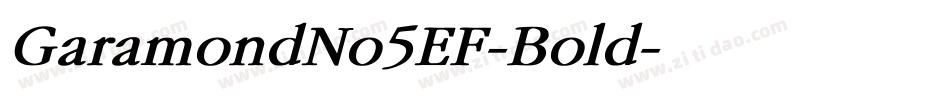 GaramondNo5EF-Bold字体转换