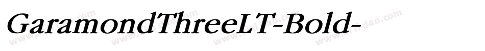 GaramondThreeLT-Bold字体转换