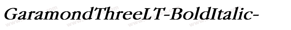GaramondThreeLT-BoldItalic字体转换