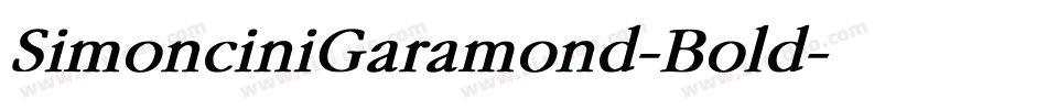 SimonciniGaramond-Bold字体转换