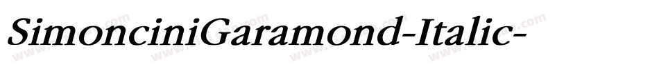 SimonciniGaramond-Italic字体转换
