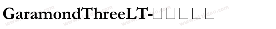 GaramondThreeLT字体转换