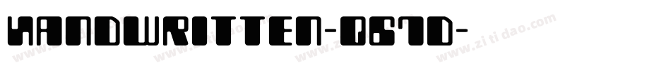 Handwritten-q67d字体转换