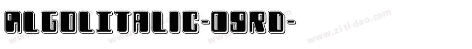 AlgolItalic-O9rd字体转换