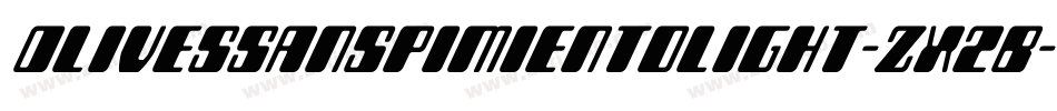 Olivessanspimientolight-ZX2B字体转换