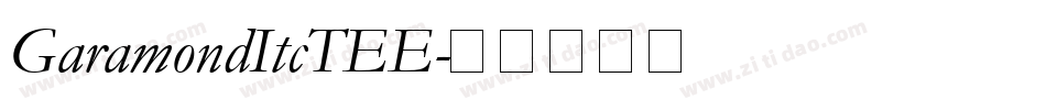 GaramondItcTEE字体转换