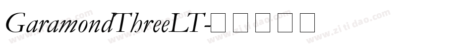 GaramondThreeLT字体转换
