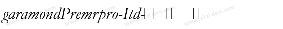 garamondPremrpro-Itd字体转换