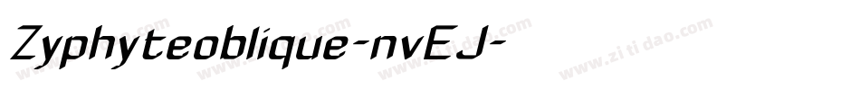 Zyphyteoblique-nvEJ字体转换