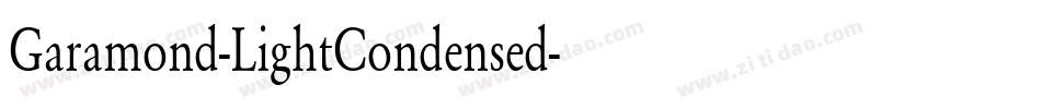 Garamond-LightCondensed字体转换