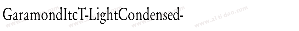 GaramondItcT-LightCondensed字体转换