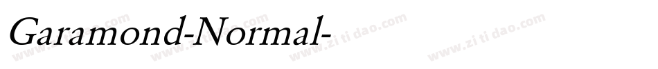 Garamond-Normal字体转换