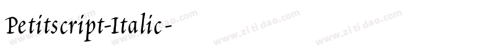 Petitscript-Italic字体转换