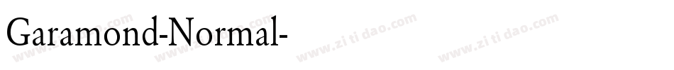 Garamond-Normal字体转换