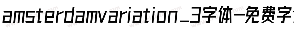 amsterdamvariation_3字体字体转换