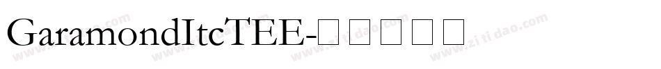 GaramondItcTEE字体转换