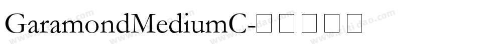 GaramondMediumC字体转换