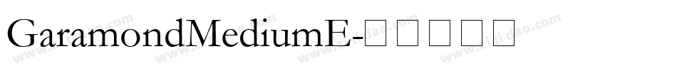 GaramondMediumE字体转换