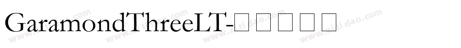 GaramondThreeLT字体转换