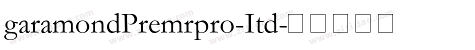 garamondPremrpro-Itd字体转换