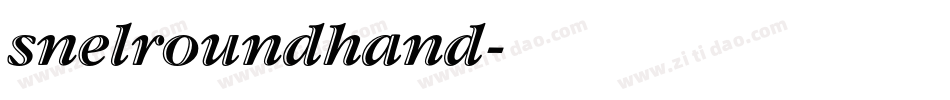 snelroundhand字体转换