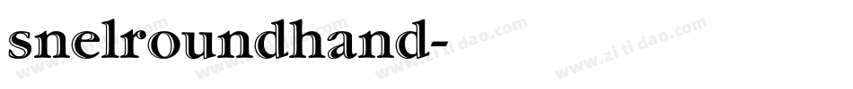 snelroundhand字体转换