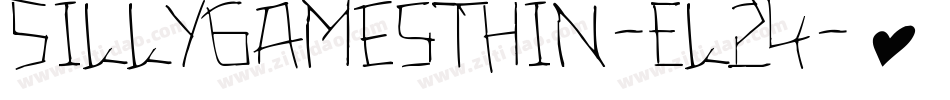 SillyGamesThin-El24字体转换 SillyGamesThin-El24字体转换