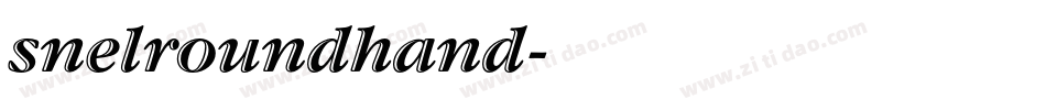 snelroundhand字体转换