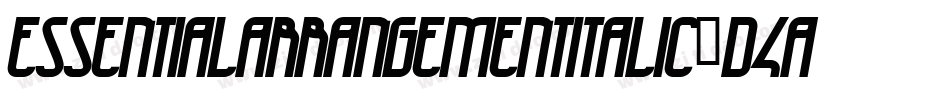 EssentialArrangementItalic-D4aD字体转换 EssentialArrangementItalic-D4aD字体转换