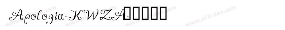Apologia-KWZA字体转换