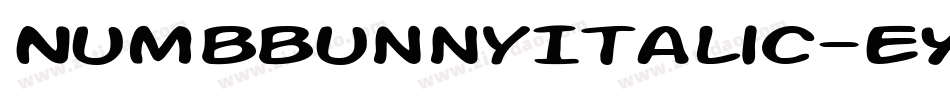 NumbbunnyItalic-EY2j字体转换