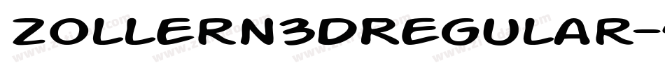 Zollern3DRegular-4r0l字体转换