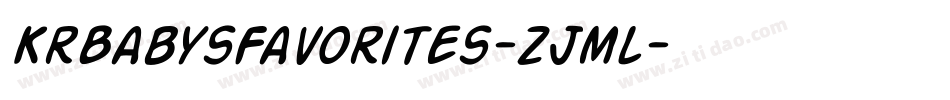 KrBabysFavorites-ZJml字体转换