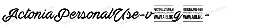 ActoniaPersonalUse-v5g4字体转换