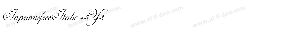InprimisfreeItalic-z5Y3字体转换