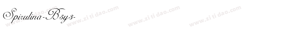 Spirulina-B5y3字体转换
