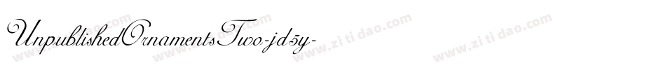 UnpublishedOrnamentsTwo-jd5y字体转换